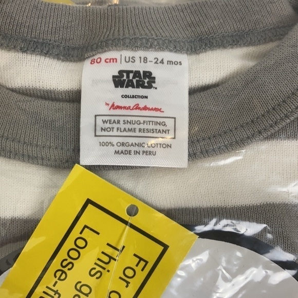 Hanna Andersson NWT Star Wars Stormtrooper Short John Pajamas Organic 18-24 mos - Picture 4 of 4